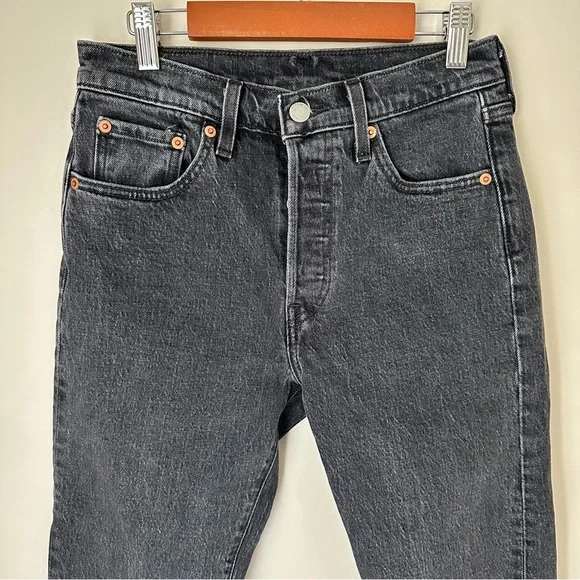 Levi’s 501 Skinny Faded Black Jeans Size 25 - Picture 5 of 10